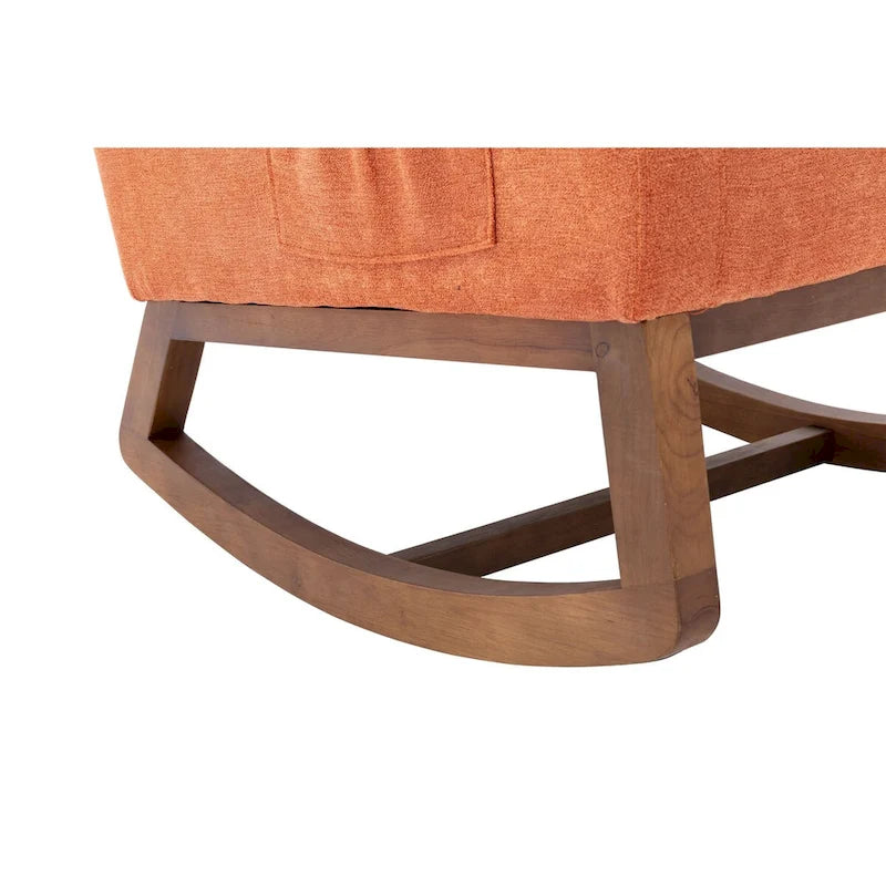 Fauteuil à bascule rembourré à dossier haut