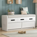 Banc de rangement avec tiroirs et coussin d'assise