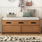 Banc de rangement avec tiroirs et coussin d'assise