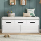 Banc de rangement avec tiroirs et coussin d'assise