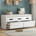 Banc de rangement avec tiroirs et coussin d'assise