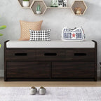 Banc de rangement avec tiroirs et coussin d'assise