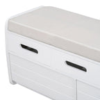 Banc de rangement avec tiroirs et coussin d'assise