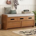 Banc de rangement avec tiroirs et coussin d'assise