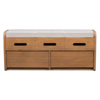 Banc de rangement avec tiroirs et coussin d'assise