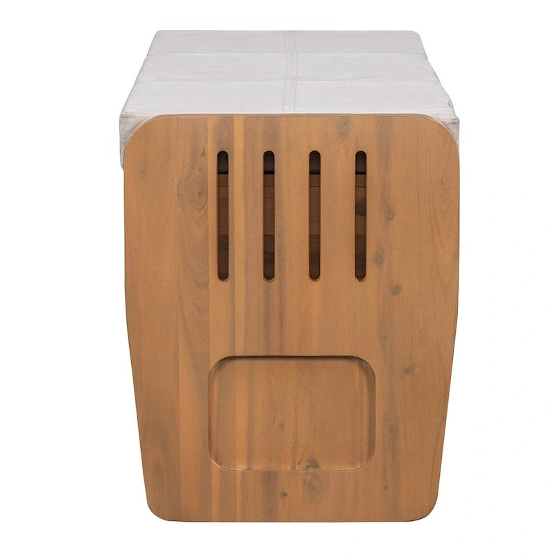 Banc de rangement avec tiroirs et coussin d'assise