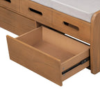 Banc de rangement avec tiroirs et coussin d'assise