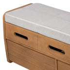 Banc de rangement avec tiroirs et coussin d'assise