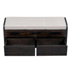 Banc de rangement avec tiroirs et coussin d'assise