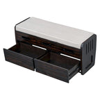 Banc de rangement avec tiroirs et coussin d'assise