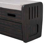 Banc de rangement avec tiroirs et coussin d'assise