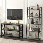 Console 3 niveaux avec étagères ouvertes, 120 cm (L) x 34 cm (P) x 76 cm (H)