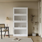 Armoire de rangement vitrée avec étagère de présentation