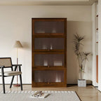 Armoire de rangement vitrée avec étagère de présentation