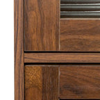 Armoire de rangement vitrée avec étagère de présentation