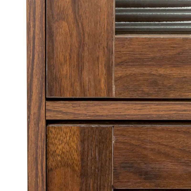 Armoire de rangement vitrée avec étagère de présentation