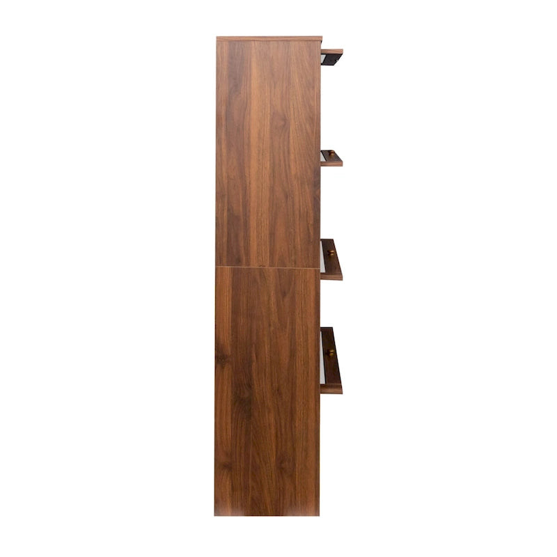 Armoire de rangement vitrée avec étagère de présentation