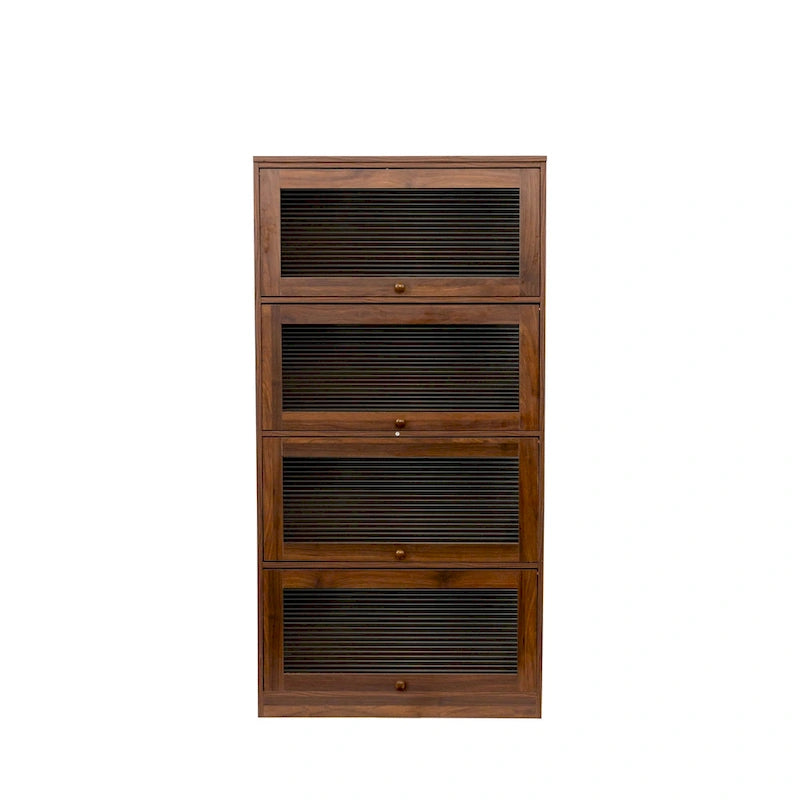 Armoire de rangement vitrée avec étagère de présentation
