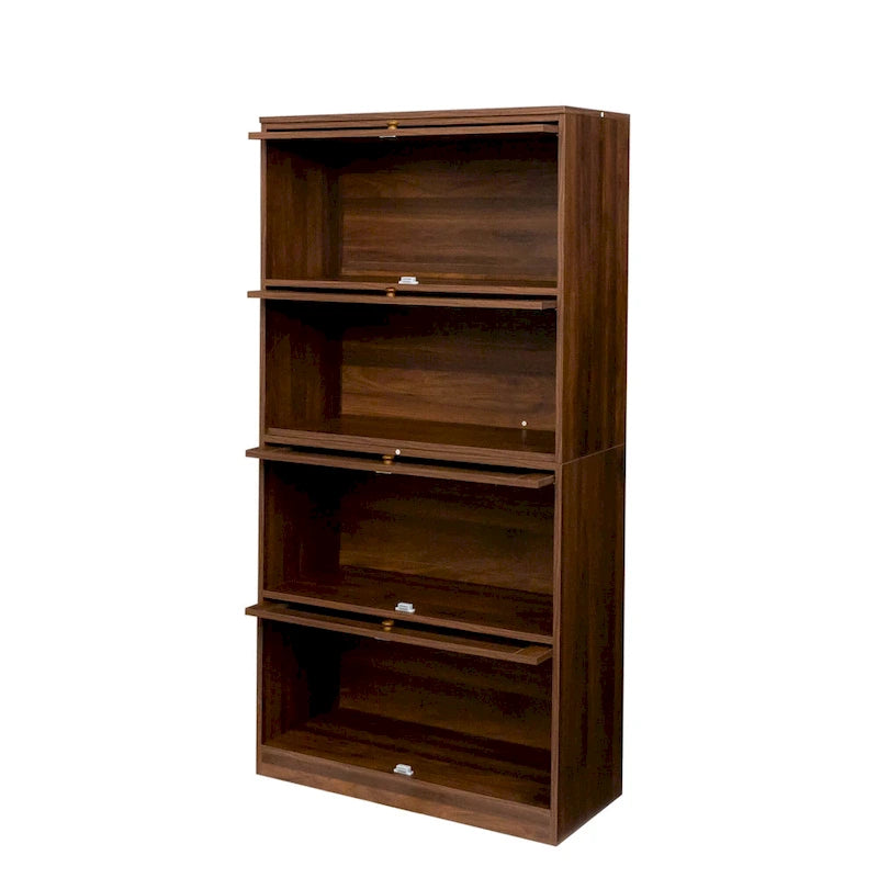 Armoire de rangement vitrée avec étagère de présentation