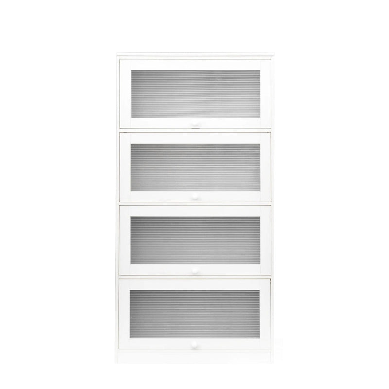Armoire de rangement vitrée avec étagère de présentation