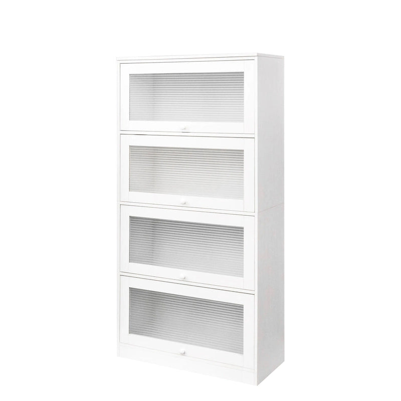 Armoire de rangement vitrée avec étagère de présentation