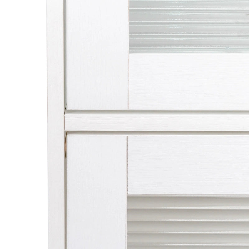 Armoire de rangement vitrée avec étagère de présentation