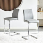 Tabourets de bar en cuir synthétique avec piètement en métal, lot de 2