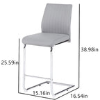 Tabourets de bar en cuir synthétique avec piètement en métal, lot de 2