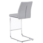 Tabourets de bar en cuir synthétique avec piètement en métal, lot de 2