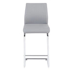 Tabourets de bar en cuir synthétique avec piètement en métal, lot de 2
