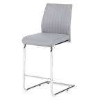 Tabourets de bar en cuir synthétique avec piètement en métal, lot de 2