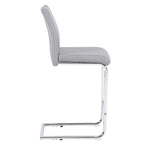 Tabourets de bar en cuir synthétique avec piètement en métal, lot de 2