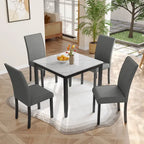 Ensemble de salle à manger 5 pièces avec table carrée et chaises rembourrées