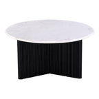 Table basse piédestal de 31 po avec plateau en marbre