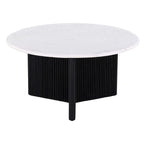 Table basse piédestal de 31 po avec plateau en marbre