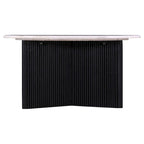 Table basse piédestal de 31 po avec plateau en marbre