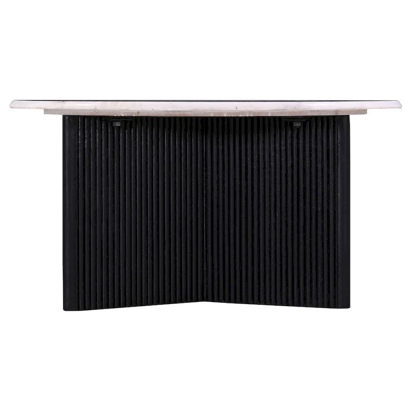 Table basse piédestal de 31 po avec plateau en marbre