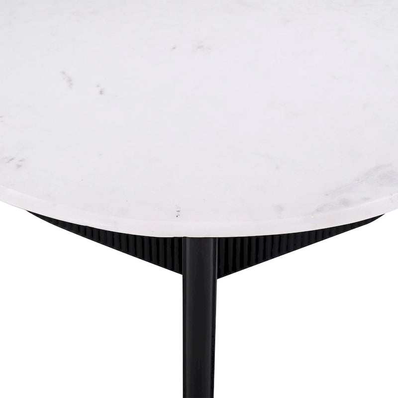 Table basse piédestal de 31 po avec plateau en marbre