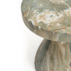 Table d'appoint ronde effet marbre pour l'intérieur et l'extérieur