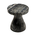 Table d'appoint ronde effet marbre pour l'intérieur et l'extérieur