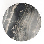 Table d'appoint ronde effet marbre pour l'intérieur et l'extérieur