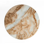 Table d'appoint ronde effet marbre pour l'intérieur et l'extérieur