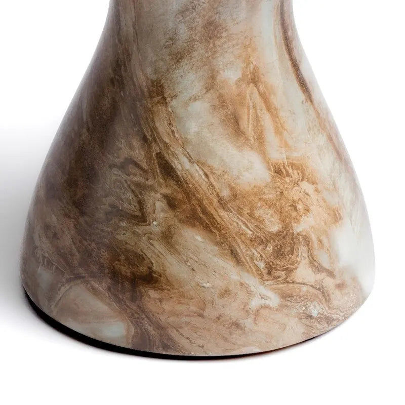 Table d'appoint ronde effet marbre pour l'intérieur et l'extérieur