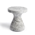 Table d'appoint ronde effet marbre pour l'intérieur et l'extérieur