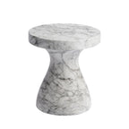 Table d'appoint ronde effet marbre pour l'intérieur et l'extérieur