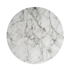 Table d'appoint ronde effet marbre pour l'intérieur et l'extérieur