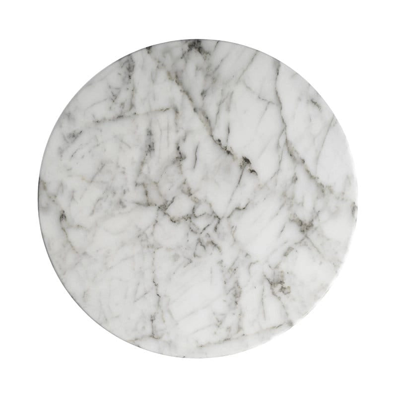 Table d'appoint ronde effet marbre pour l'intérieur et l'extérieur