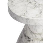 Table d'appoint ronde effet marbre pour l'intérieur et l'extérieur