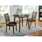 Ensemble table à manger ronde avec 2 chaises