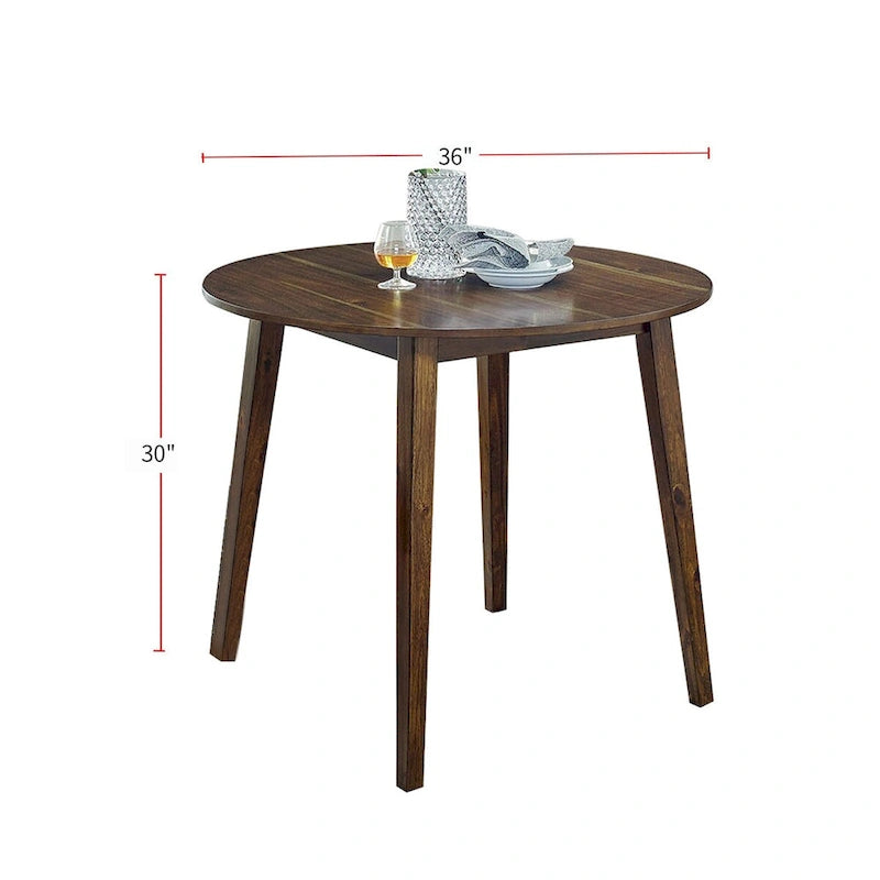 Ensemble table à manger ronde avec 2 chaises